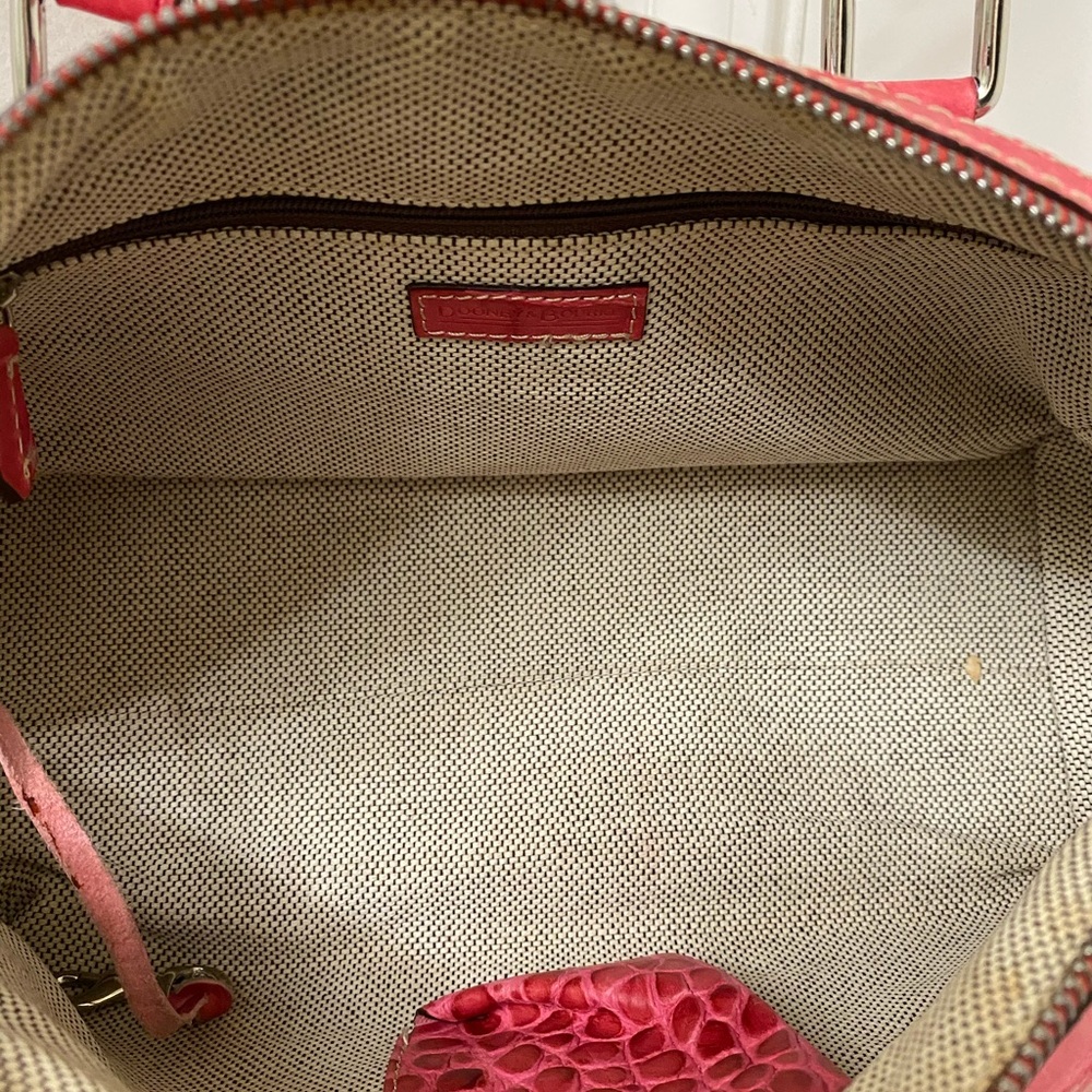 Dooney & Bourke Pink Croc Leather Shoulder Handbag - Picture 7 of 9